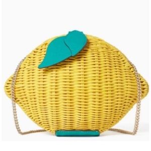 Kate spade lemon wicker bag